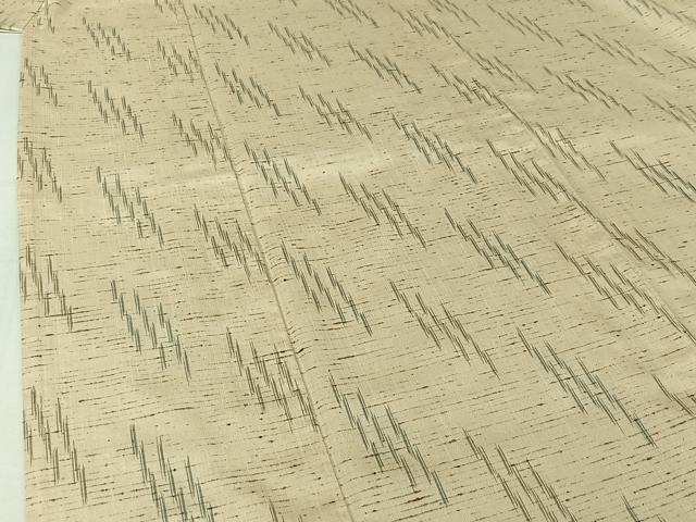 平和屋着物▽ぜんまい紬 単衣 絣柄 正絹 逸品 AABI7015jh