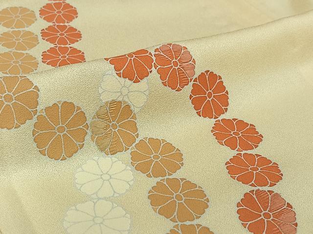 平和屋着物▽訪問着 単衣 刺繍 舞花文 正絹 逸品 AABI7017jh