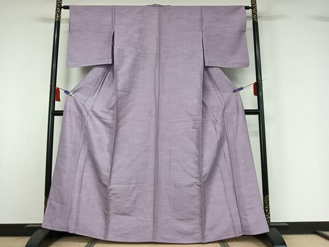 平和屋着物▽上質な紬 単衣 霞文 正絹 逸品 AABI7020jh