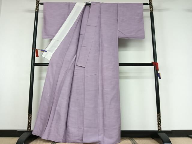 平和屋着物▽上質な紬 単衣 霞文 正絹 逸品 AABI7020jh