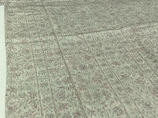 平和屋着物▽上質な小紋 単衣 流水花文 正絹 逸品 AABI7027jh