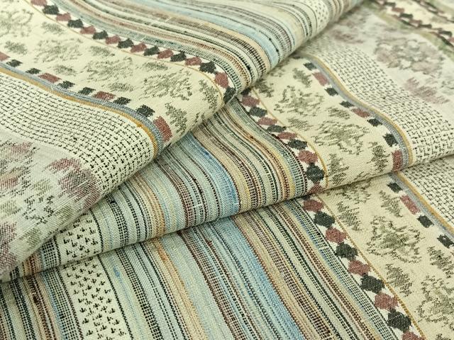 平和屋着物▽上質な紬 単衣 花間道 正絹 逸品 AABI7029jh