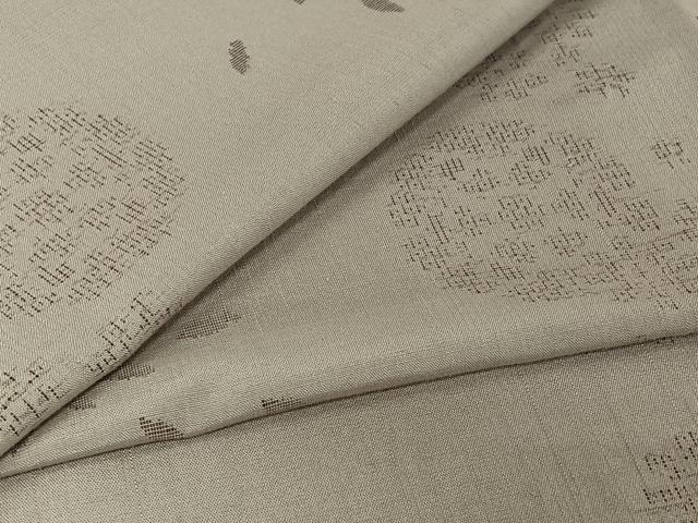 平和屋着物▽結城紬 単衣 飛び亀甲柄 正絹 逸品 AABI7030jh