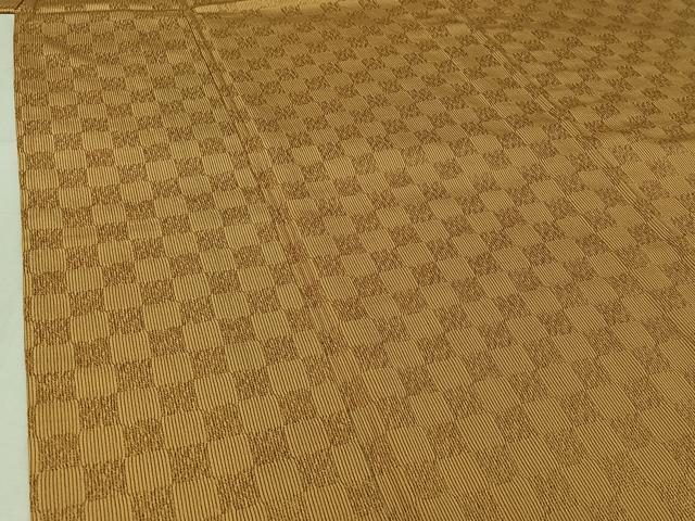 平和屋着物▽上質な小紋 単衣 市松文様 正絹 逸品 AABI7032jh