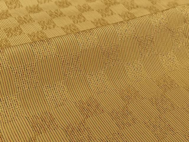 平和屋着物▽上質な小紋 単衣 市松文様 正絹 逸品 AABI7032jh