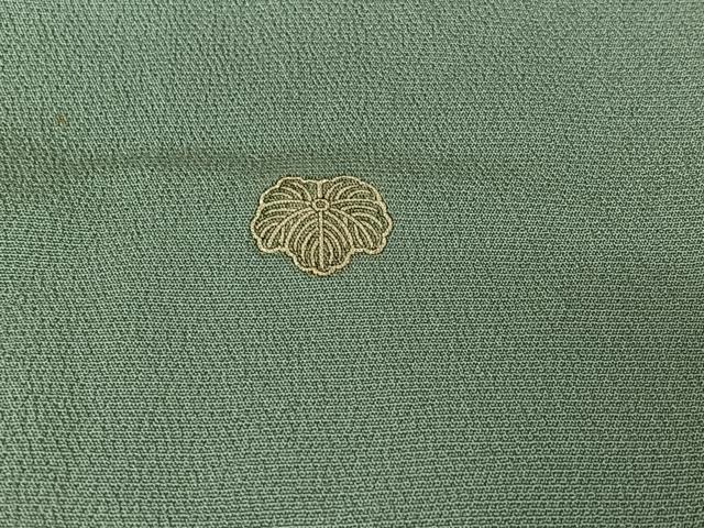 平和屋着物▽お召 単衣 湊鼠色 正絹 逸品 AABI7037jh