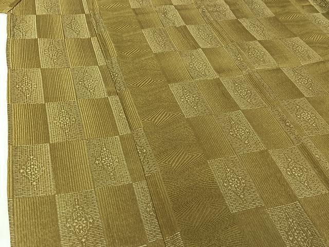 平和屋着物▽上質な小紋 単衣 正倉院花文 正絹 逸品 AABI7044jh