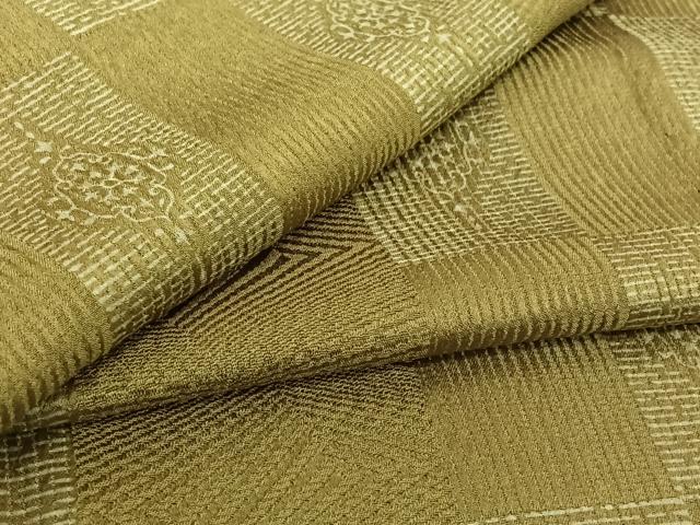平和屋着物▽上質な小紋 単衣 正倉院花文 正絹 逸品 AABI7044jh