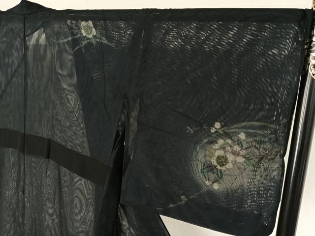 平和屋着物▽訪問着 無双 紗袷 紗×紗 草花文 暈し染め 金彩 正絹 逸品 AABI7060jh