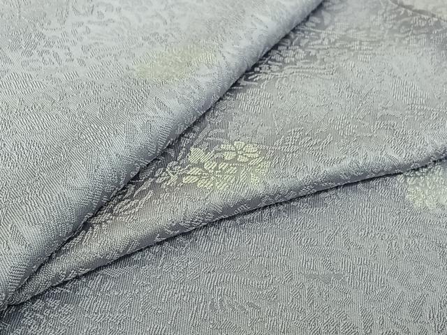 平和屋着物▽上質な小紋 単衣 草花文 正絹 逸品 AABI7066jh