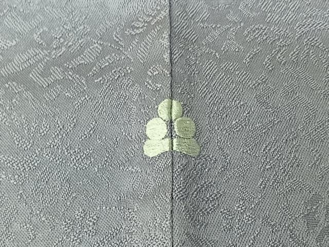 平和屋着物▽上質な小紋 単衣 草花文 正絹 逸品 AABI7066jh