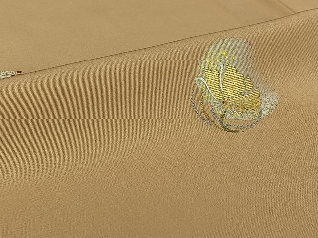 平和屋着物▽訪問着 単衣 竹屋町刺繍 花蝶文 金糸 正絹 逸品 AABI7068jh