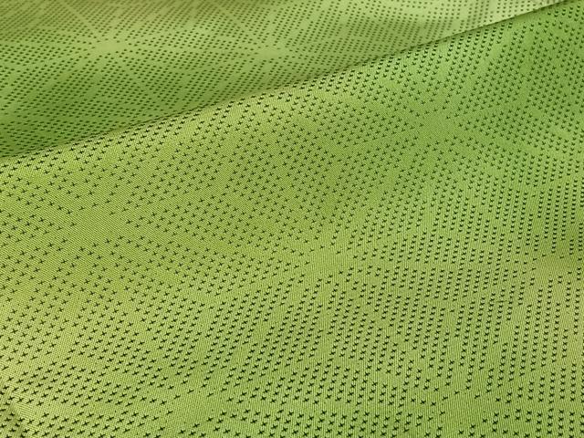 平和屋着物▽上質な小紋 単衣 麻の葉文様 暈し染め 正絹 逸品 AABI7072jh