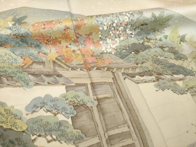 平和屋着物●訪問着 作家物 長府練塀 金彩 正絹 逸品 AABI7086ck
