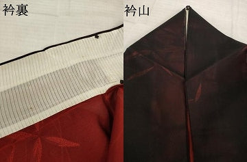 平和屋着物*夏物 小紋 風通紗 草花文 黒地 正絹 逸品 AABI7103ck