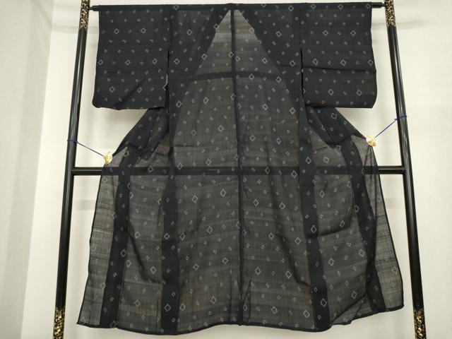 平和屋着物*夏物 紗紬 菱文 正絹 逸品 AABI7106ck
