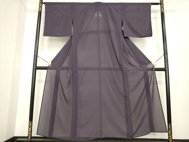 平和屋着物*夏物 色無地 絽 黒紅色 正絹 逸品 AABI7121ck