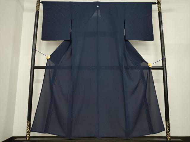 平和屋着物*夏物 色無地 絽 青褐色 正絹 逸品 AABI7122ck