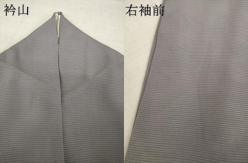 平和屋着物*夏物 色無地 絽 源氏鼠色 正絹 逸品 AABI7126ck