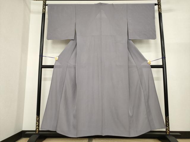 平和屋着物*夏物 色無地 絽 源氏鼠色 正絹 逸品 AABI7126ck