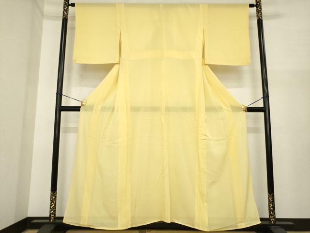 平和屋着物*夏物 色無地 絽 玉蜀黍色 正絹 逸品 AABI7127ck