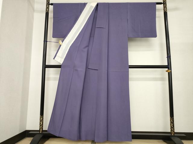 平和屋着物*夏物 色無地 絽 濃鼠色 正絹 逸品 AABI7132ck