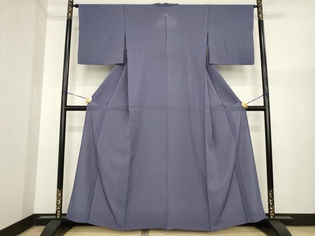 平和屋着物*夏物 色無地 絽 濃鼠色 正絹 逸品 AABI7134ck