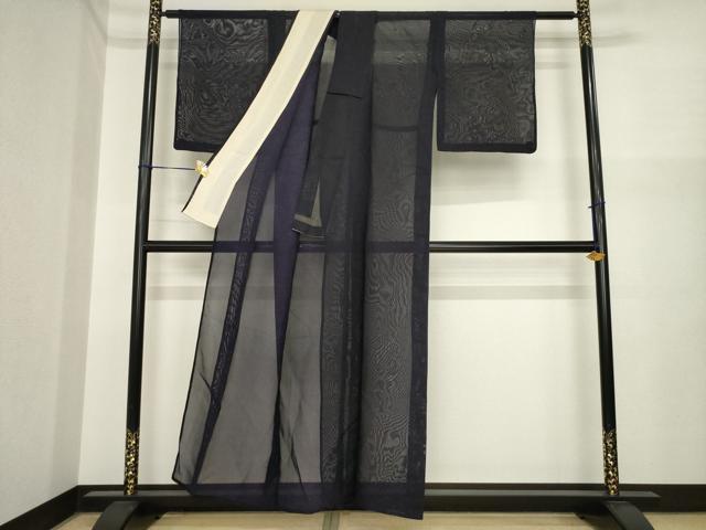 平和屋着物*夏物 色無地 紗 黒紅色 金通し地 正絹 逸品 AABI7159ck