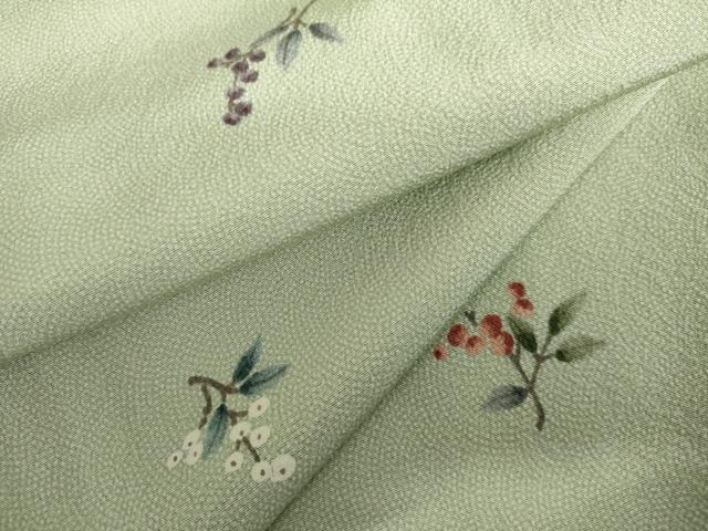 平和屋着物▽江戸小紋 単衣 手描き 南天文 鮫小紋柄 正絹 逸品 AABI7175cs