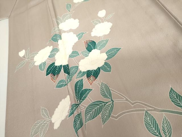 平和屋着物▽訪問着 単衣 枝花文 正絹 逸品 AABI7241cs