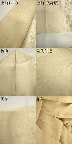 平和屋着物▽訪問着 単衣 刺繍 舞花間道 暈し染め 金糸 銀彩 正絹 逸品 AABI7242cs