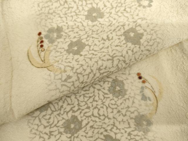 平和屋着物▽訪問着 単衣 刺繍 舞花間道 暈し染め 金糸 銀彩 正絹 逸品 AABI7242cs