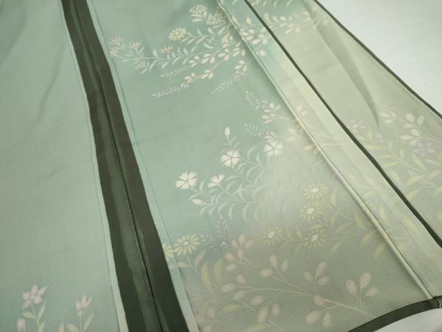平和屋着物▽訪問着 無双 紗×絽 枝花文 暈し染め 正絹 逸品 AABI7260cs