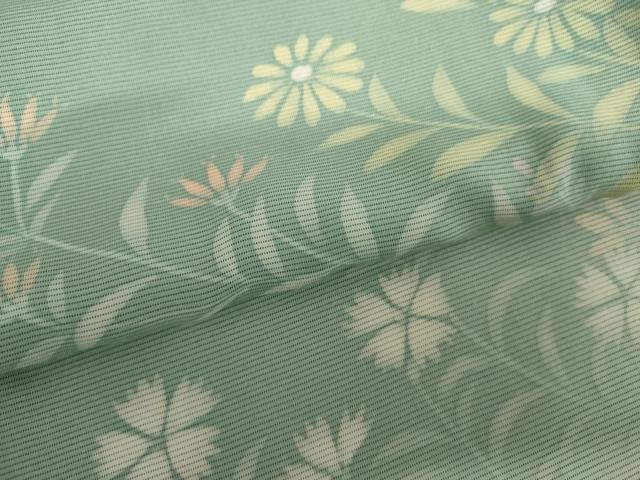 平和屋着物▽訪問着 無双 紗×絽 枝花文 暈し染め 正絹 逸品 AABI7260cs