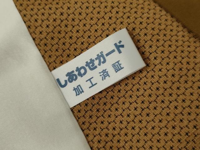 平和屋着物▽お召 単衣 100亀甲 総詰め 正絹 逸品 AABI7278cs