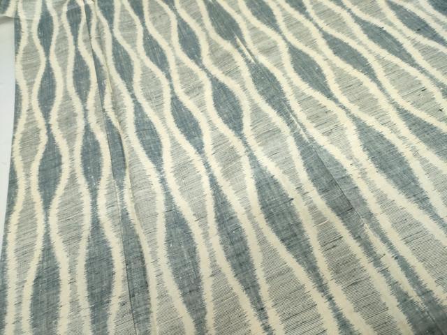 平和屋着物▽上質な紬 単衣 立涌文 正絹 逸品 AABI7279cs