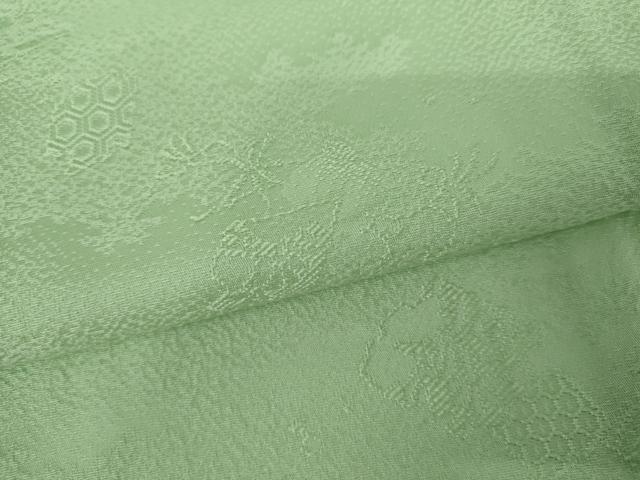 平和屋着物▽上質な色無地 単衣 破れ色紙地紋 裏葉柳色 そごう扱い 正絹 逸品 AABI7283cs