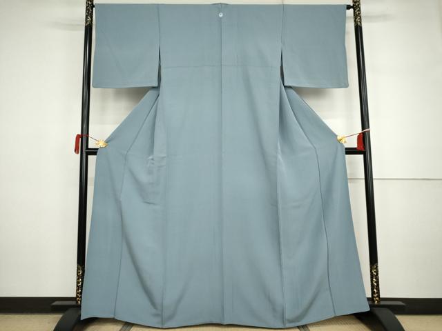 平和屋着物▽上質な色無地 単衣 浅縹色 正絹 逸品 AABI7294cs