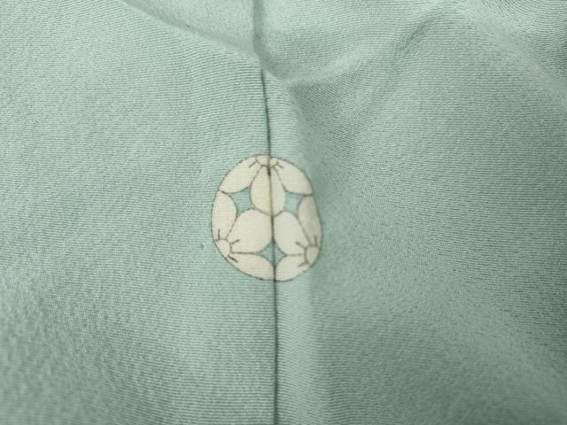 平和屋着物▽上質な色無地 単衣 白藍色 正絹 逸品 AABI7306cs