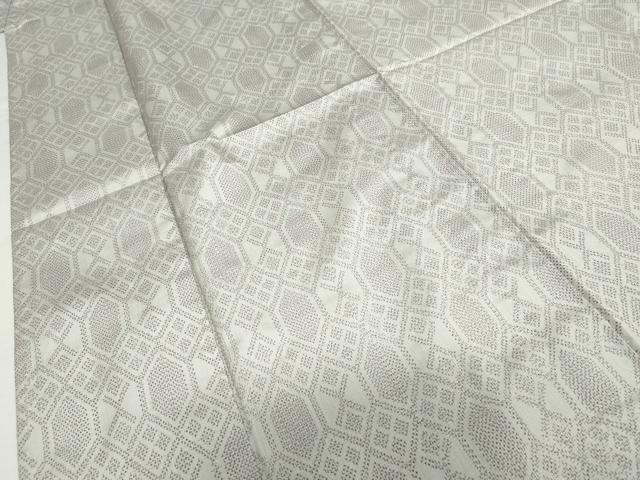 平和屋着物▽上質な紬 単衣 亀甲文 正絹 逸品 AABI7310cs