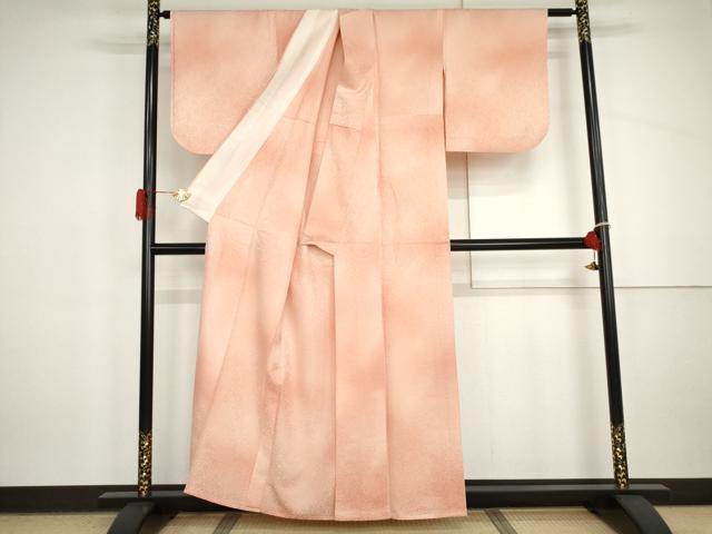 平和屋着物▽上質な小紋 単衣 霞文 暈し染め 正絹 逸品 AABI7317cs
