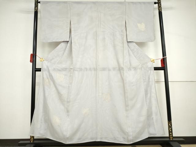 平和屋着物▽訪問着 単衣 紗×紗 舞蝶文 正絹 逸品 AABI7318cs