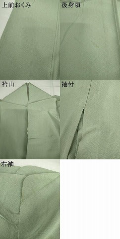 平和屋着物▽上質な色無地 単衣 薄青色 正絹 逸品 AABI7320cs