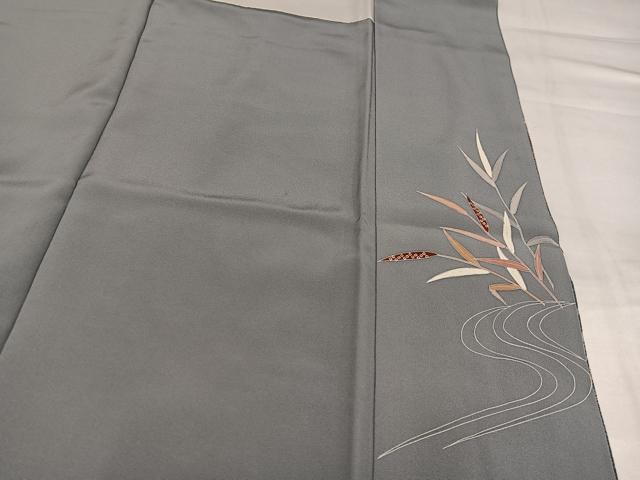 平和屋着物●訪問着 友禅 草花文 暈し染め 金彩 正絹 逸品 AABI7327ph