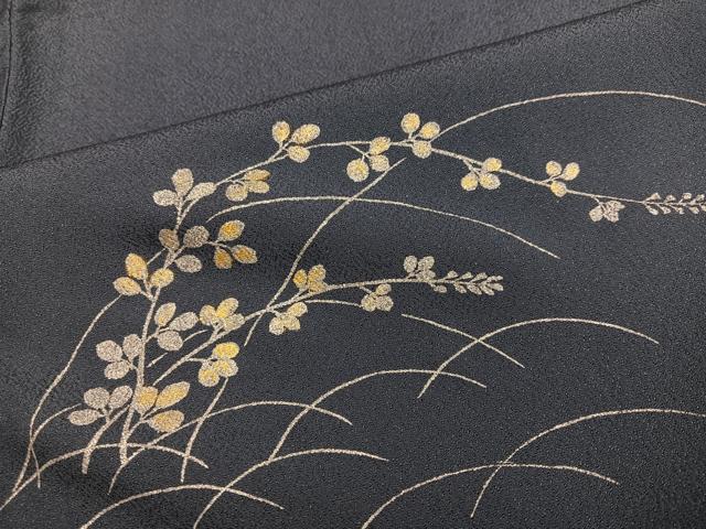 平和屋着物●訪問着 駒刺繍 草花文 暈し染め 金銀彩 正絹 逸品 AABI7328ph