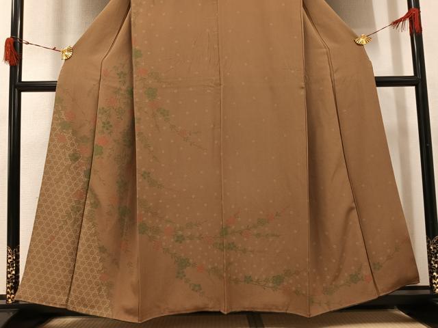 平和屋着物●訪問着 草花文 正絹 逸品 AABI7329ph