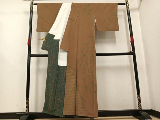 平和屋着物●訪問着 草花文 正絹 逸品 AABI7329ph