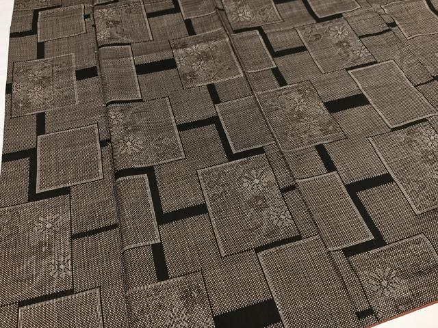 平和屋着物●本場大島紬 一元絣 色紙花文 正絹 逸品 AABI7333ph