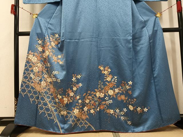 平和屋着物●訪問着 花唐草籬文 金彩 正絹 逸品 AABI7338ph