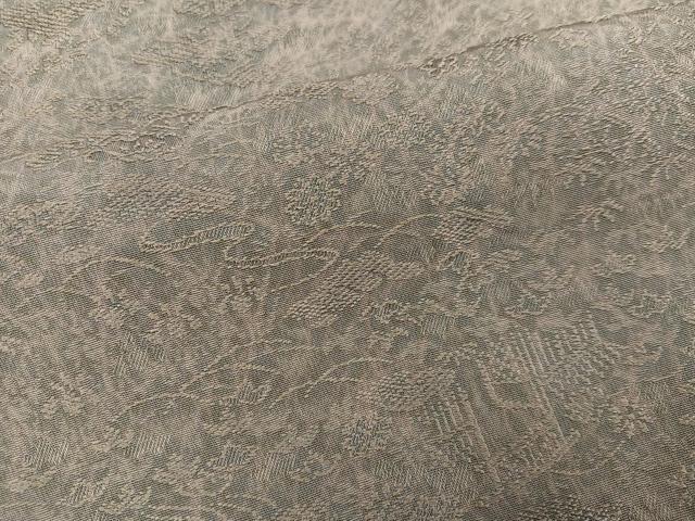 平和屋着物●お召 草花文 正絹 逸品 AABI7339ph